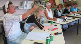 Naaktmodel tekenenen, mannelijk en vrouwelijk model in Turnhout, België