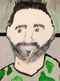 Portret in groen van medewerker Antwerpen