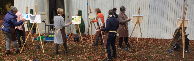 Schilderworkshop puzzelschilderij met leden ondernemingsraad Medisch Centrum Spijkenisse